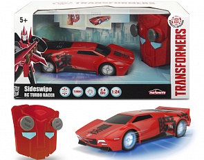 Машинка на радиоуправлении из серии Трансформеры - Sideswipe со светом и звуком, 1:24, 18 см. (Dickie, 3114001)